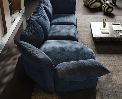 Fabric Petal Shaped Luxury Interior Sofa 3-Seater Modular Couch