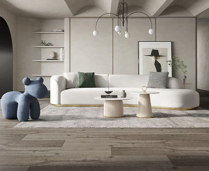 Italy Living Room Furniture curved Couches and Sofas Modern leather Sectional Sofa
