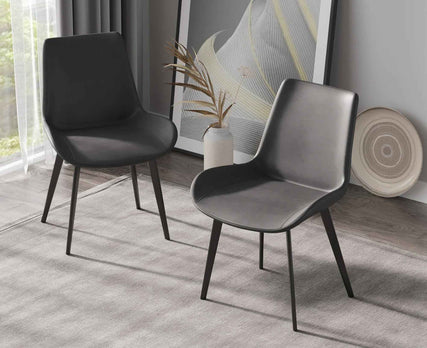 Hot Sales Modern Style Leather Chairs Upholstered Modern Gray Dining Chair Modern Living Room Chairs Furniture