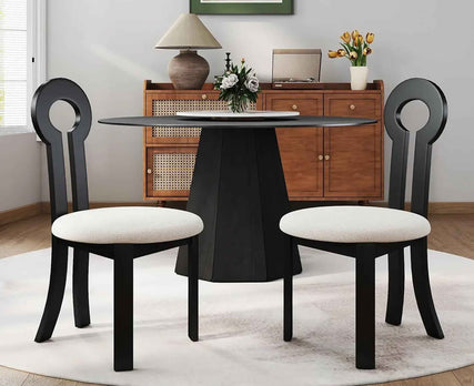 Modern Unique Design Key Shape Household Solid Wood Frame Backrest Dining Room Chairs