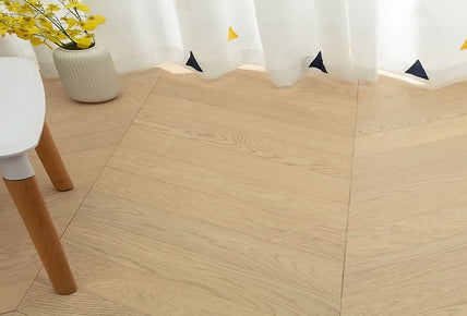 Premium Natural Light Oak Chevron Engineered Wood Flooring