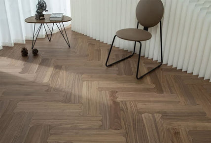 Black Walnut Shaped Parquet Flooring Biscuit Shape Wooden Flooring