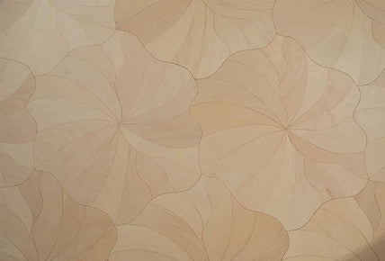 Birch Solid Wood Flooring Parquet Lotus Leaf Pattern