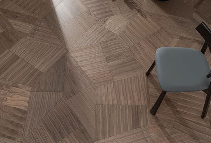 Wooden Flooring Black Walnut Parquet Tangram Shape