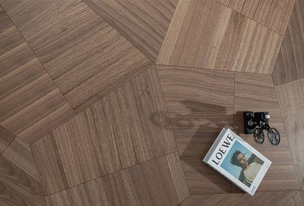 Wooden Flooring Black Walnut Parquet Tangram Shape