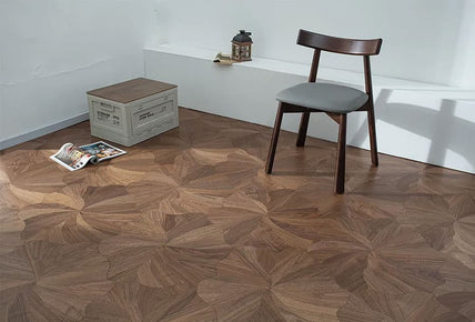 Black Walnut Solid Wood Flooring Parquet Lotus Leaf Picture