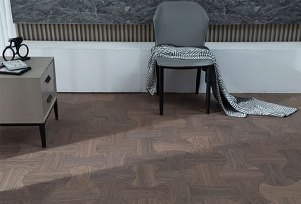Black Walnut Shaped Parquet Flooring in The Shape of Guangzhou Tower