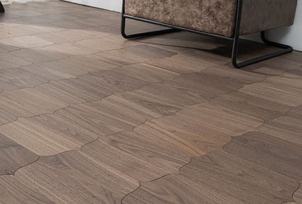 Premium Black Walnut Parquet Engineered Wood Flooring Brushed Interior Floor
