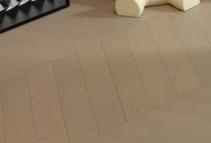 Premium Sand Oak Chevron Engineered Wood Flooring