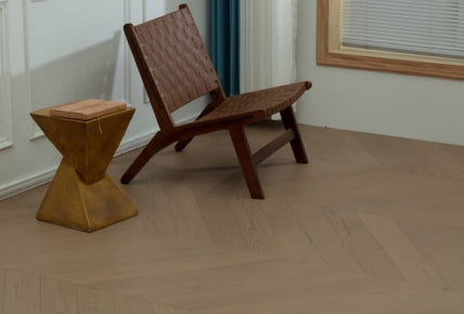 Premium Smoked Oak Chevron Engineered Wood Flooring