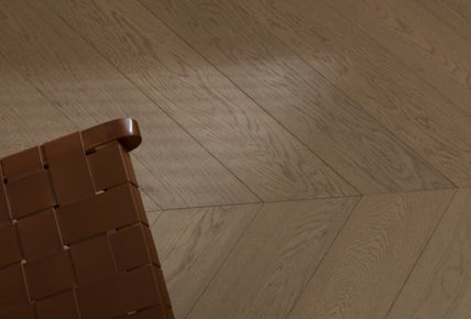 Premium Smoked Oak Chevron Engineered Wood Flooring