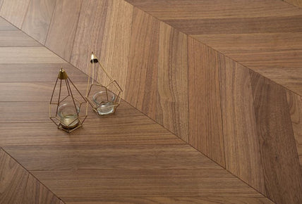 Premium Walnut Chevron Engineered Wood Flooring