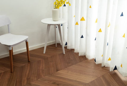 Premium Dark Walnut Chevron Engineered Wood Flooring