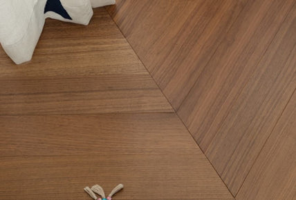 Premium Warm Walnut Chevron Engineered Wood Flooring