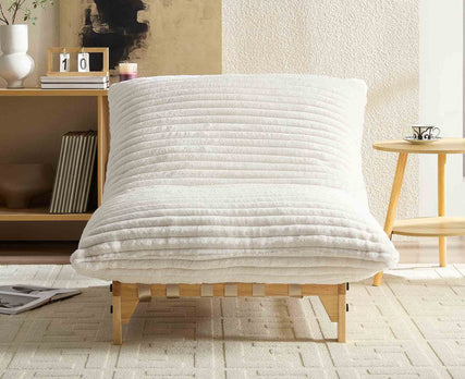 Accent Armless Lazy Sofa,Casual Single Sofa,Corduroy Fabric, For Living Room And Bedroom,With Backrest,Single Seat