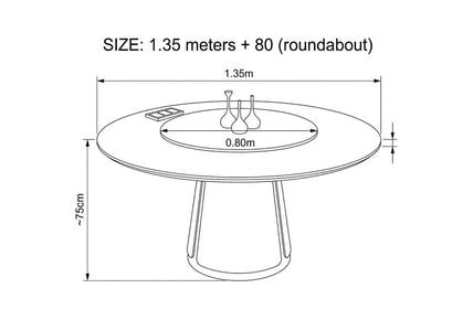 Sophisticated Modern Round Dining Table – Minimalist Luxury Interior Design