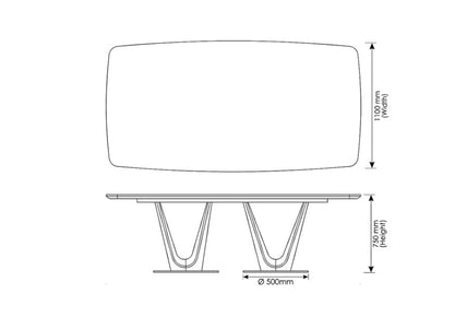 Modern Luxury Marble Top Rectangular Dining Table With Walnut V Pedestal Bases