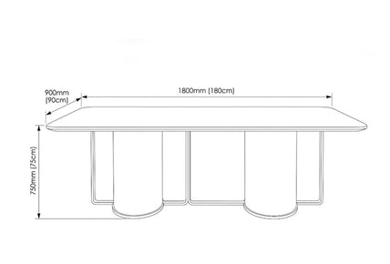 Luxury Modern Marble Dining Table Stone Top Rectangular Large Pedestal Base Mesa De Jantar