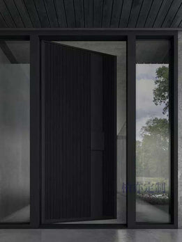 Contemporary Vertical Slat Luxury Front Entry Door