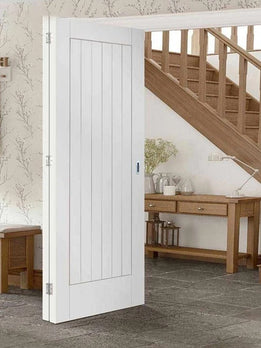 Contemporary White Wood Bifold Interior Folding Pivot Door
