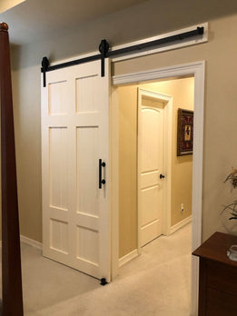 Elegant Minimalist White Finish Sliding Door for Interior Room Entry
