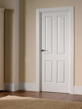 Traditional White Grain Textured Interior Door for Bedroom and Bathroom